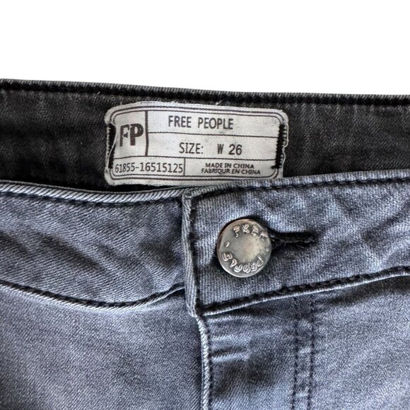 Free People We The Free Just Float On Flare Jeans Black Size 26 Bell Bottom - Picture 6 of 12